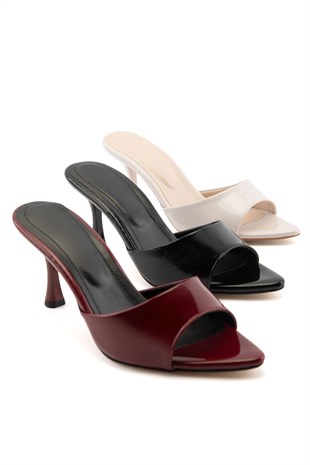 Sorel Bordo İnce Topuklu Terlik