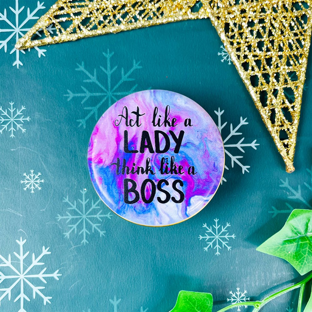 Act Like A Lady Think Like A Boss  Tin Box Candle Customizable