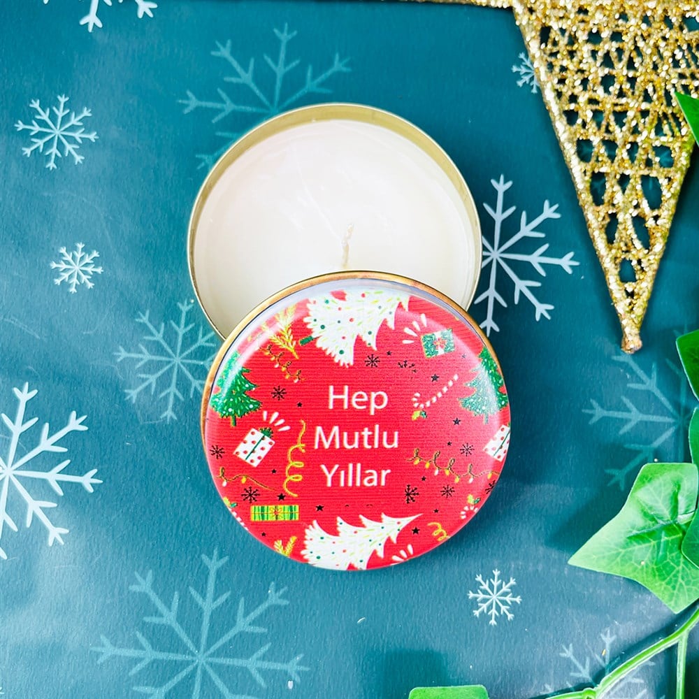 Happy New Years Tin Box Candle Customizable