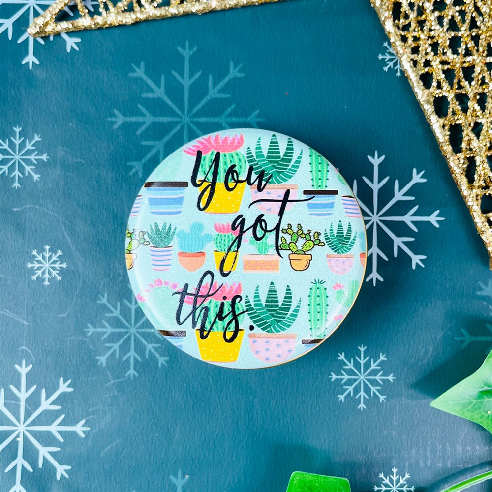 Kaktüs  Motivation Tin Box Candle Customizable