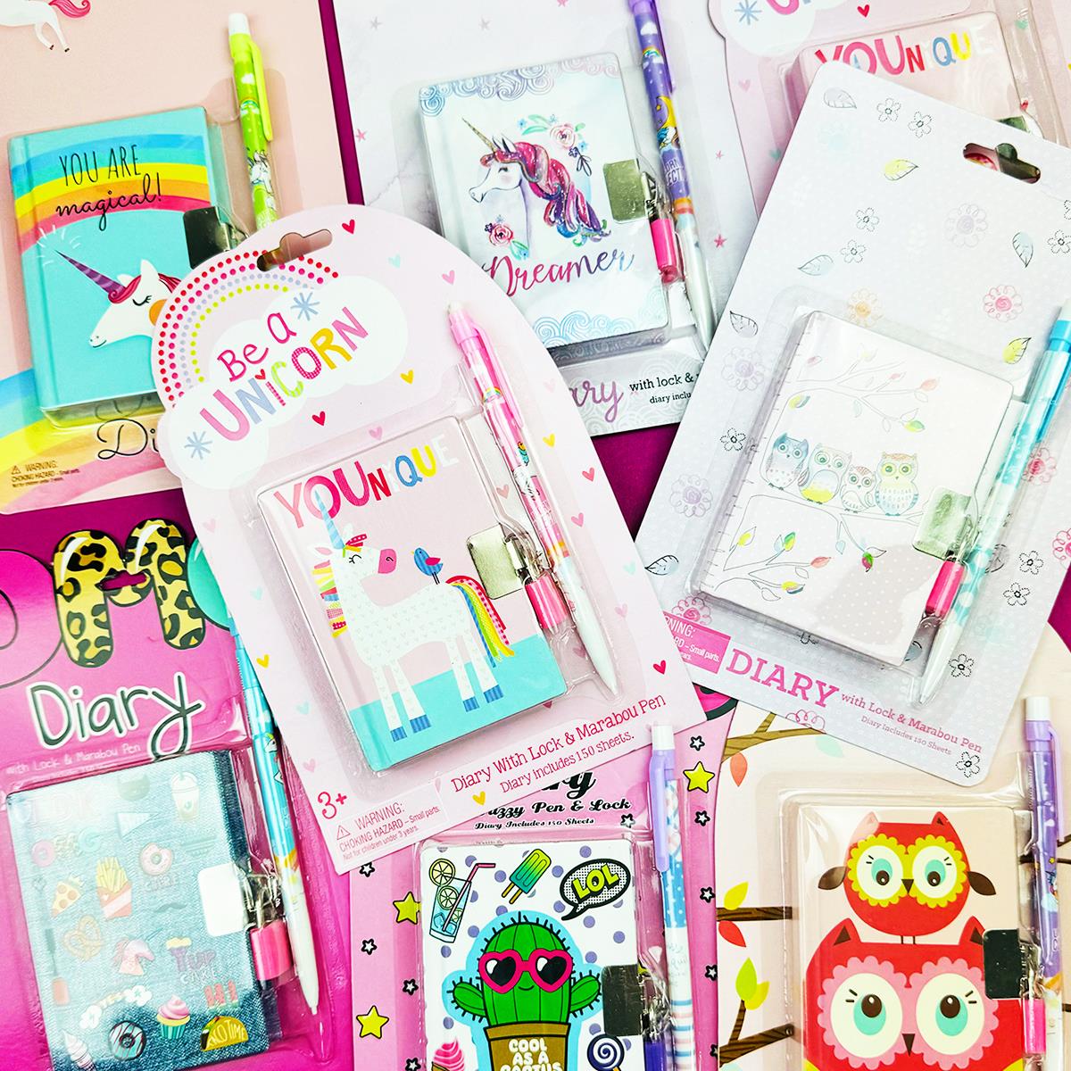 Kilitli Günlük Defter Ve Kalem Set Karışık Model