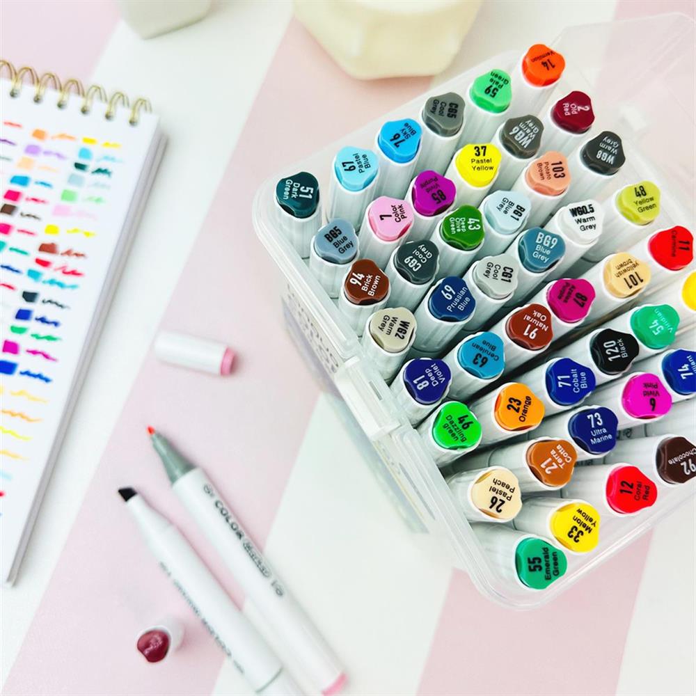  Languo Çift Taraflı 48lı Marker Kalem Set