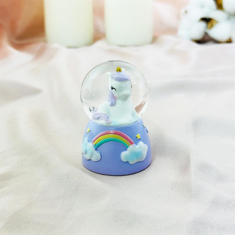 Mini Işıklı Unicorn Kar Küresi