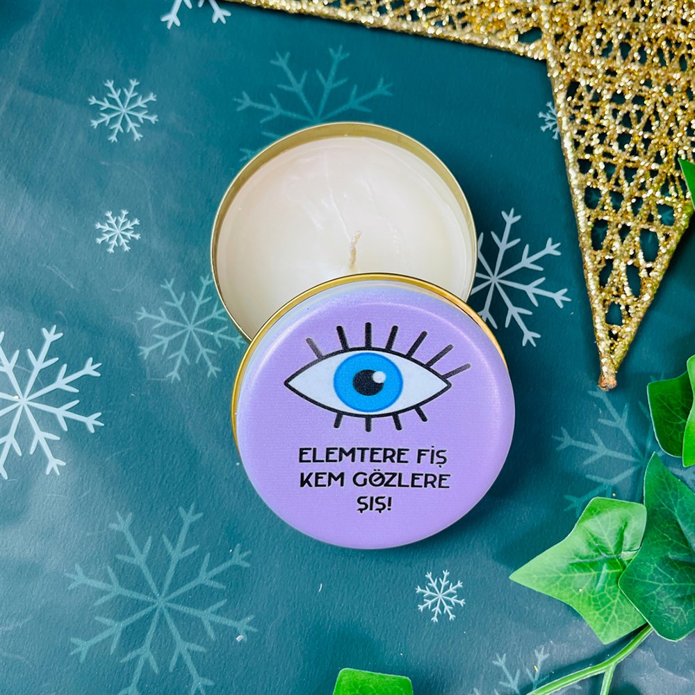 Nazar Göz Tin Box Candle Customizable