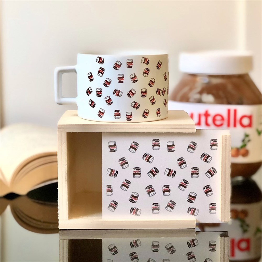 Nutella Tasarımlı Kutulu Kupa