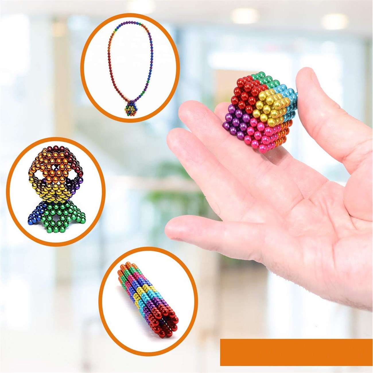  Renkli Neocube 5mm Neodyum Mıknatıs Oyun Seti