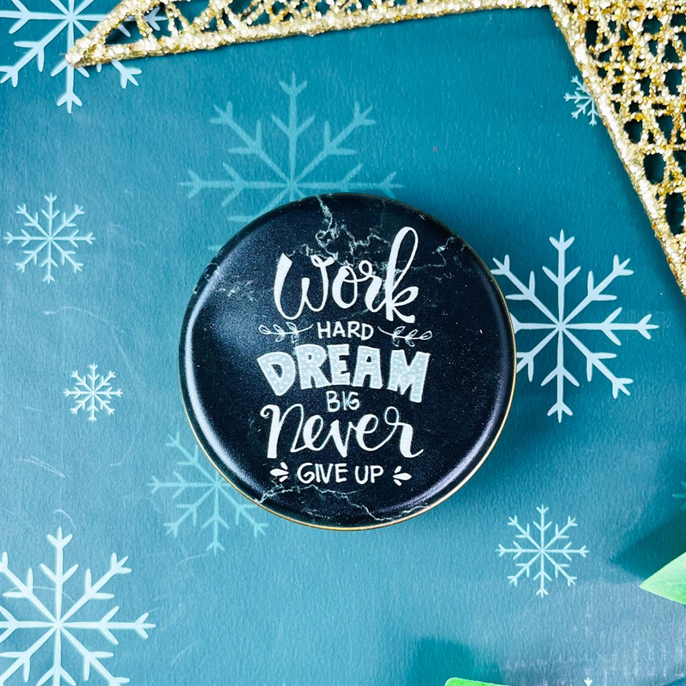 Work Hard Dream Tin Box Candle Customizable