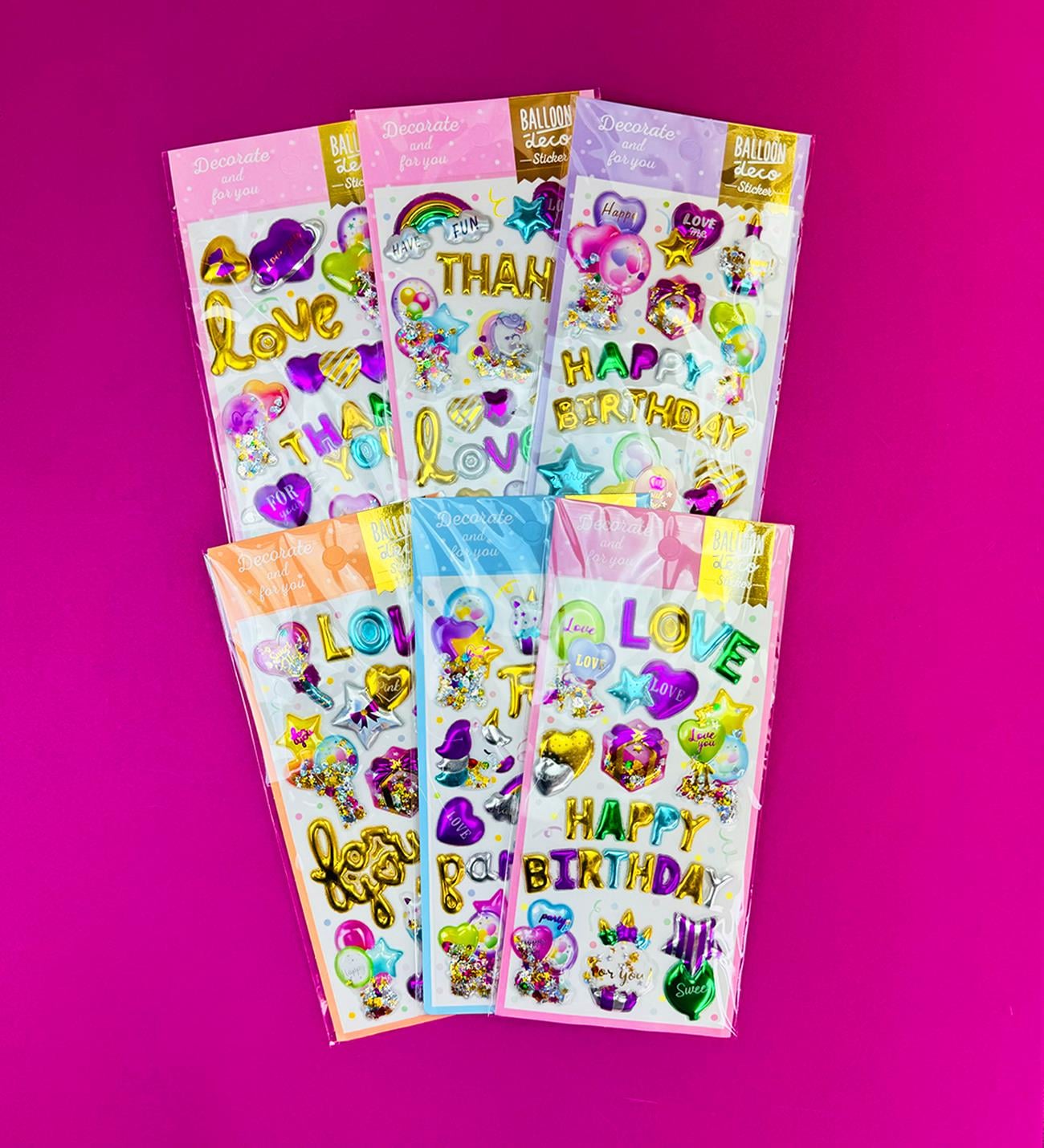 1106 Kabartma Sticker x12