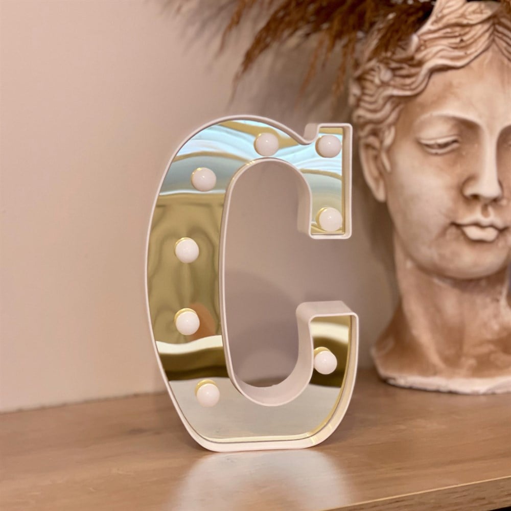 3D Işıklı Led Harf Dekoratif Aydınlatma Büyük Boy C