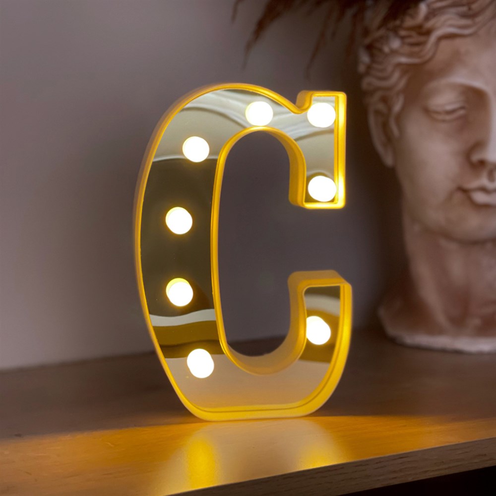 3D Işıklı Led Harf Dekoratif Aydınlatma Büyük Boy C