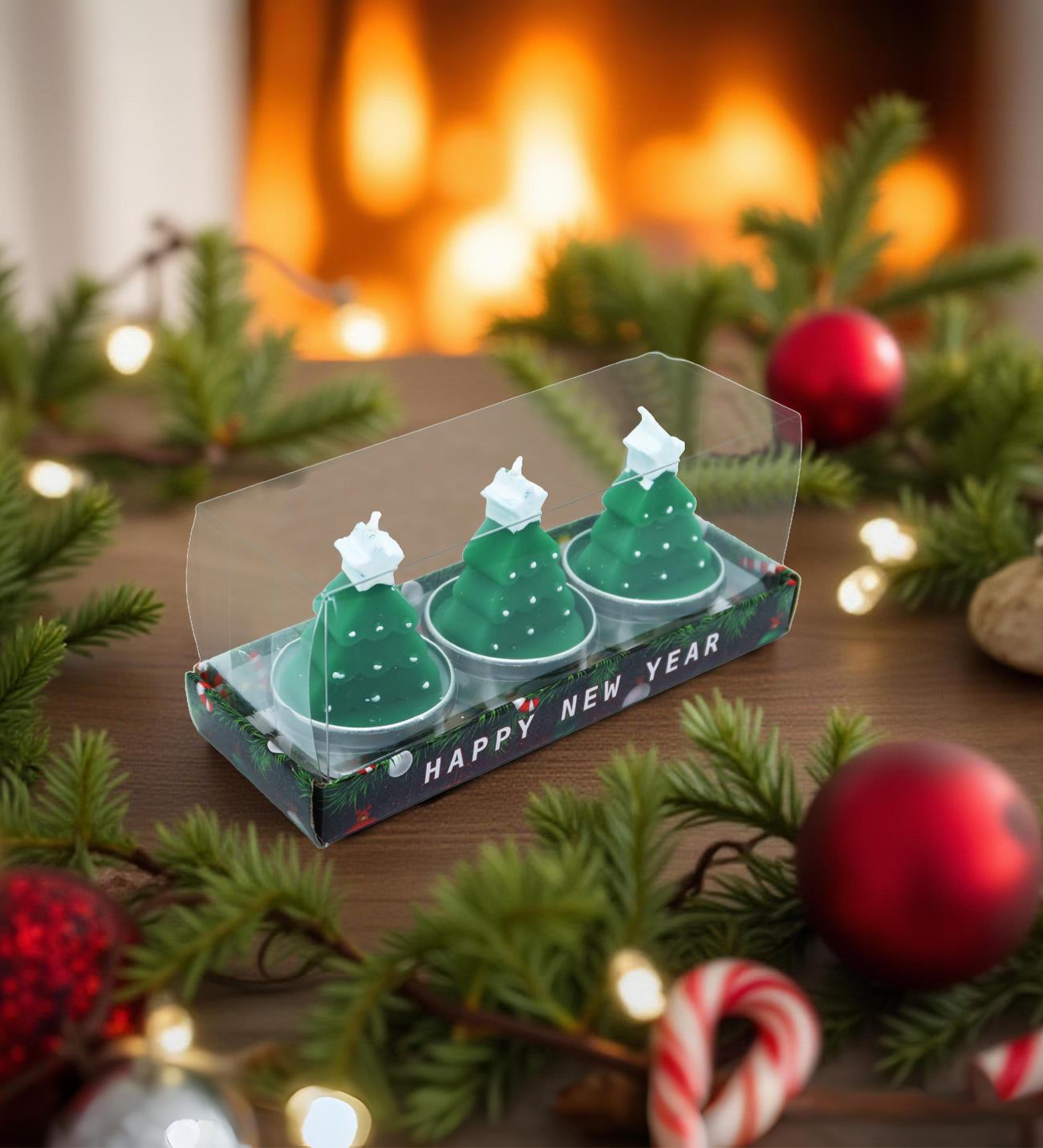 3'lü Yılbaşı Mumu x12