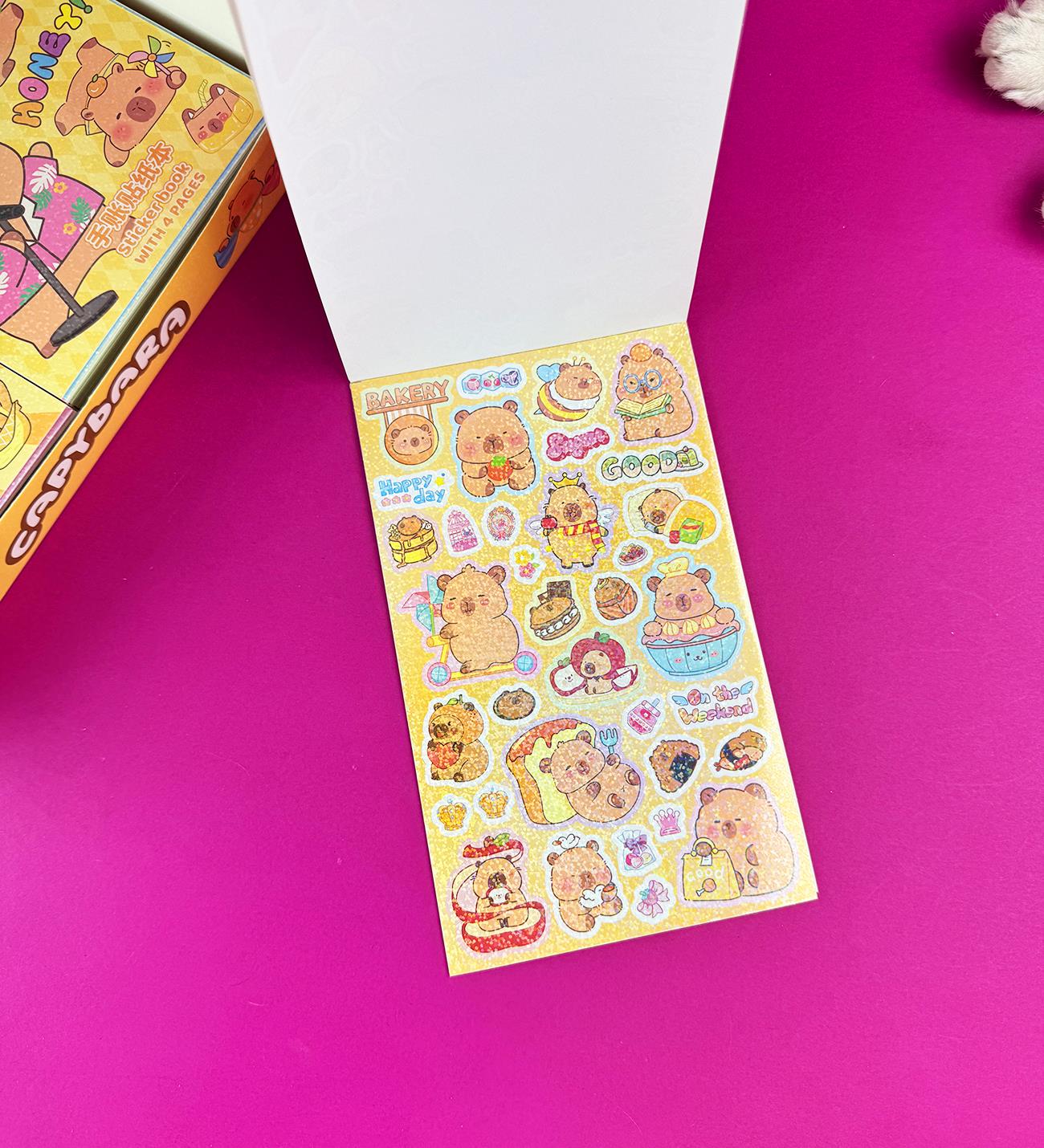 4 Sayfa Sticker Defter Capybara x48