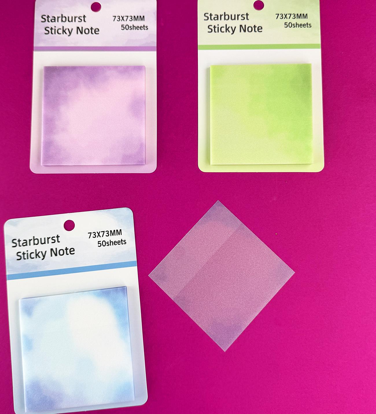 50 Yaprak Şeffaf Post-it x12