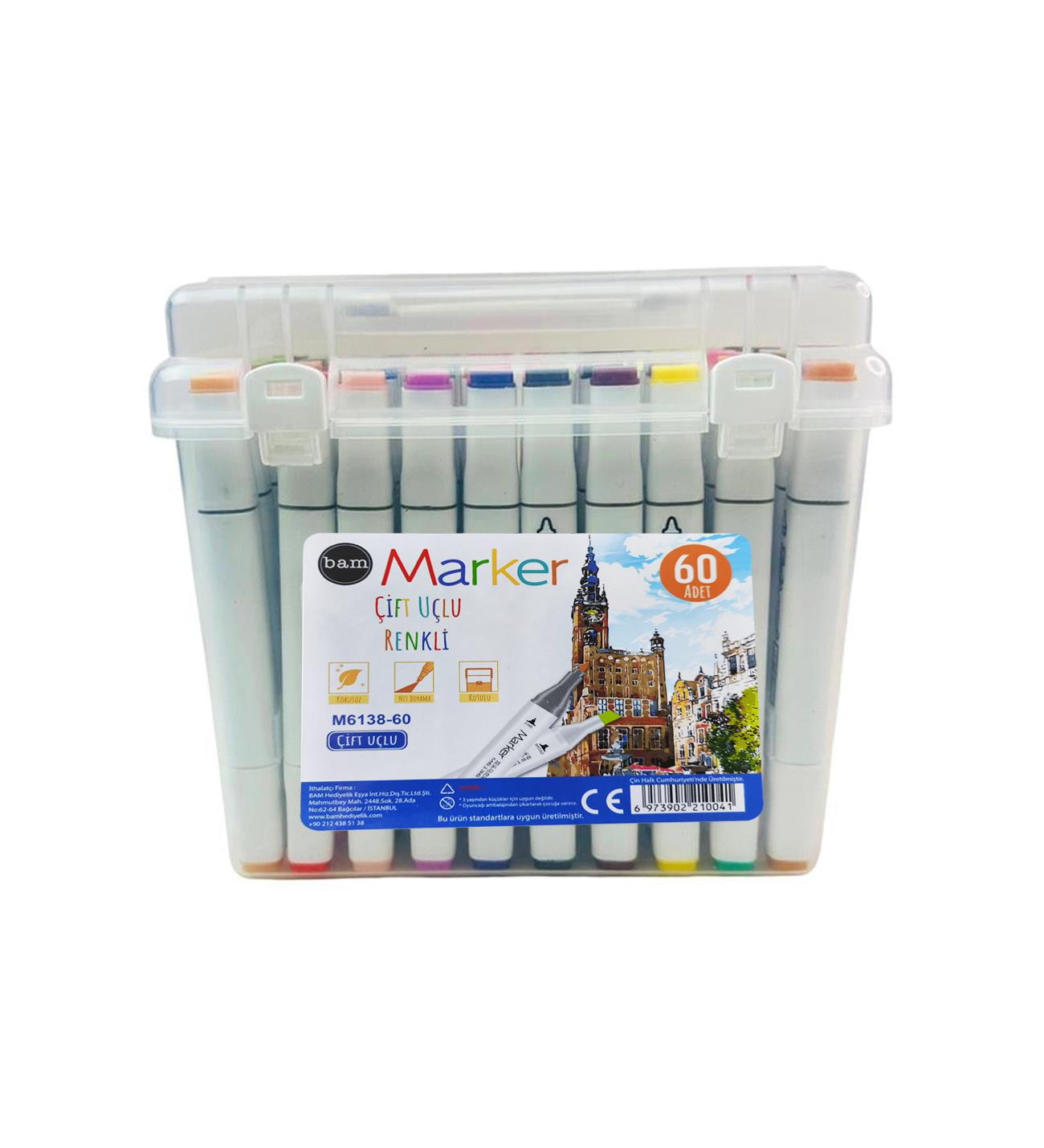 60lı Kutulu Marker Kalem
