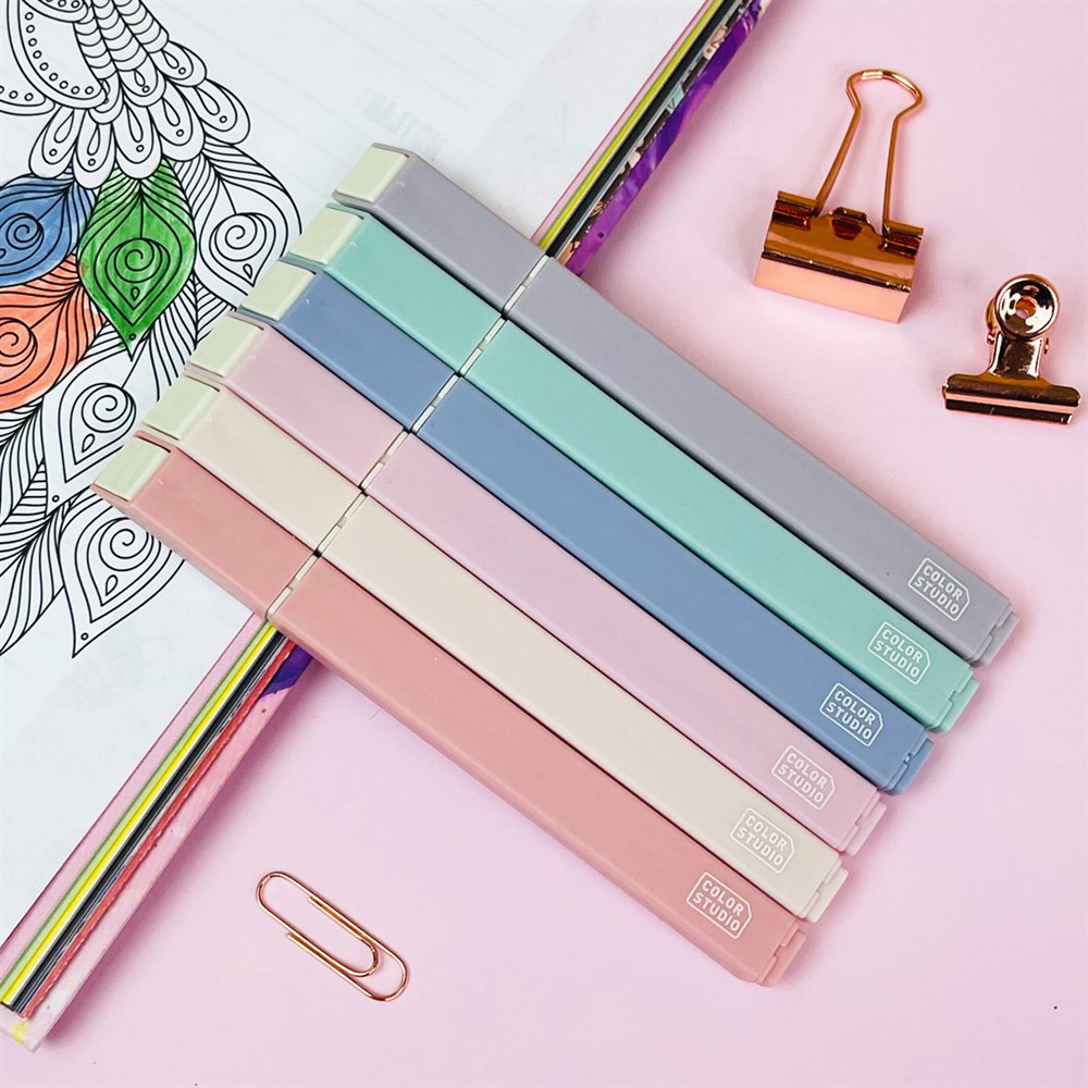 6'lı Studio Color Kesme Uçlu Soft Keçeli Kalem Seti