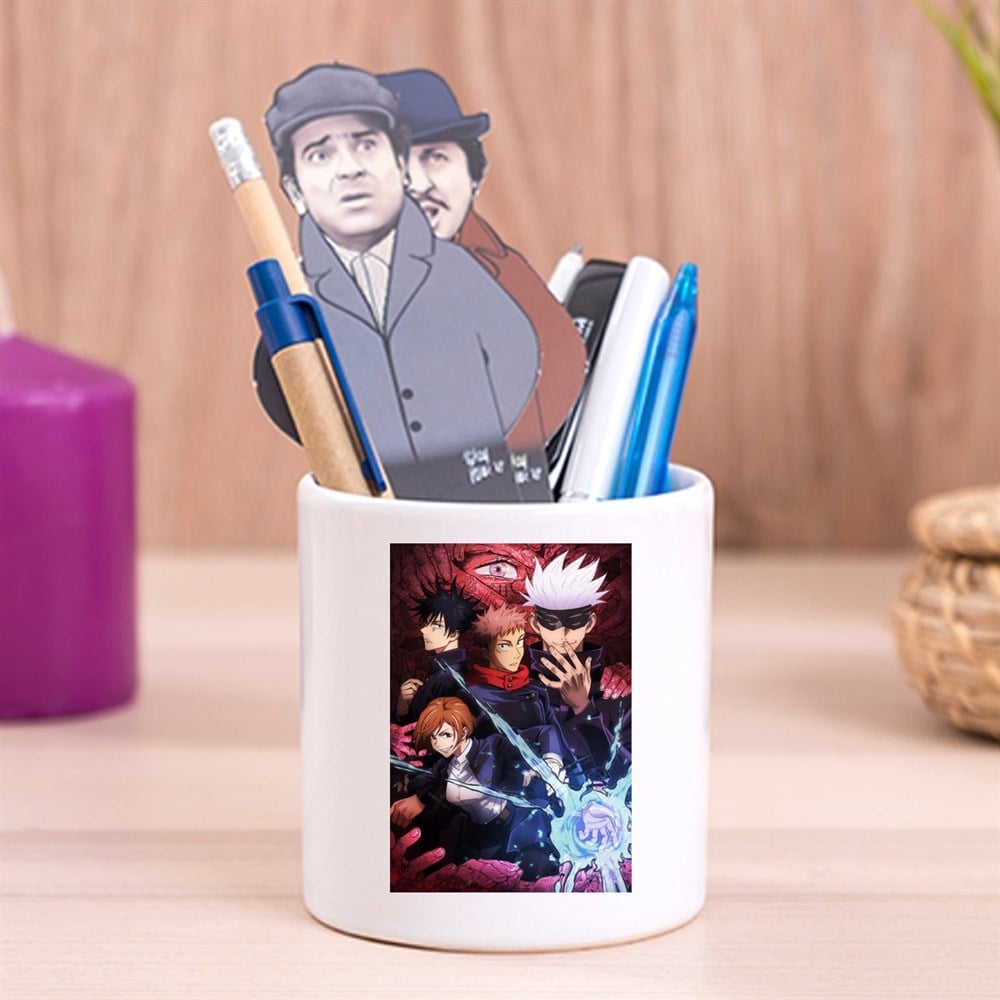 Anime 2 Tasarımlı Seramik Kalemlik