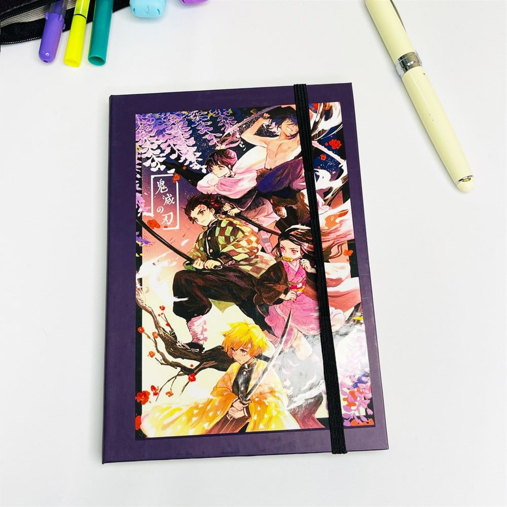 Anime Hayalet Avcıları Tasarımlı Lastikli Defter