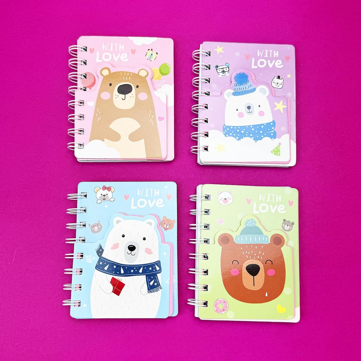 Ayı Kabartmalı Çizgili Defter