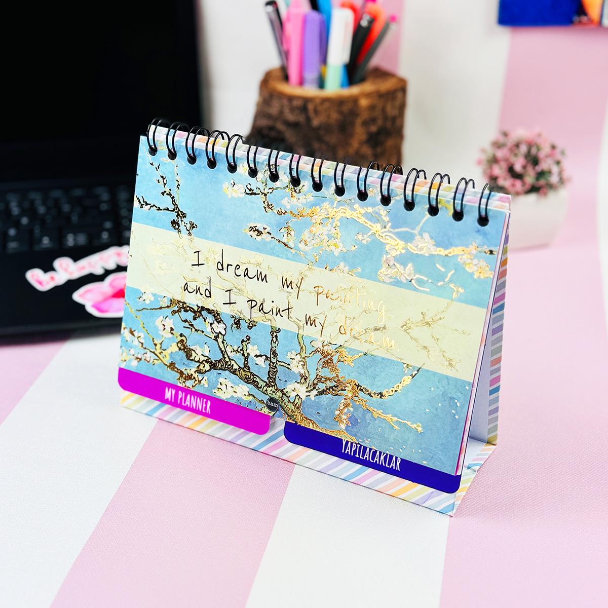 Badem Çiçeği Tasarımlı Konuşan Planner