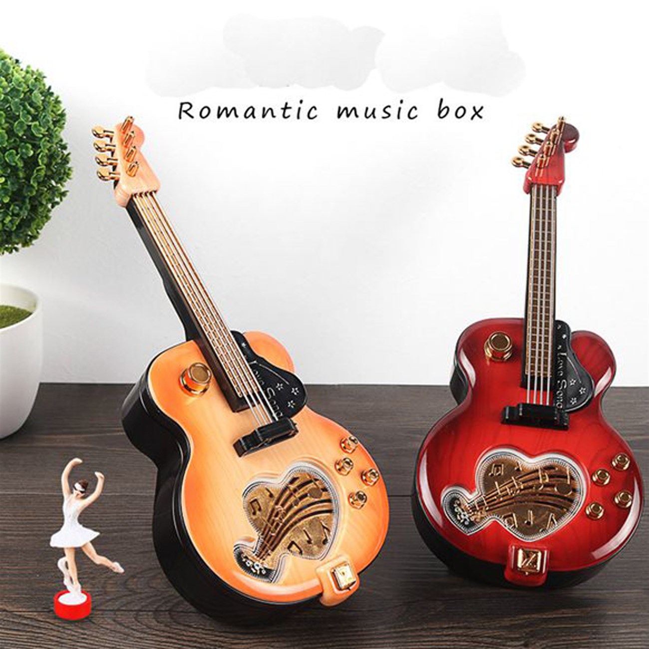 Balerinli Gitar Müzik Kutusu