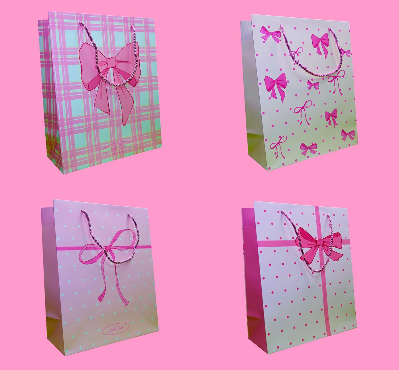 Bam 2100 Fiyonk Tasarımlı Karton Çanta 23x18x10 cm x12