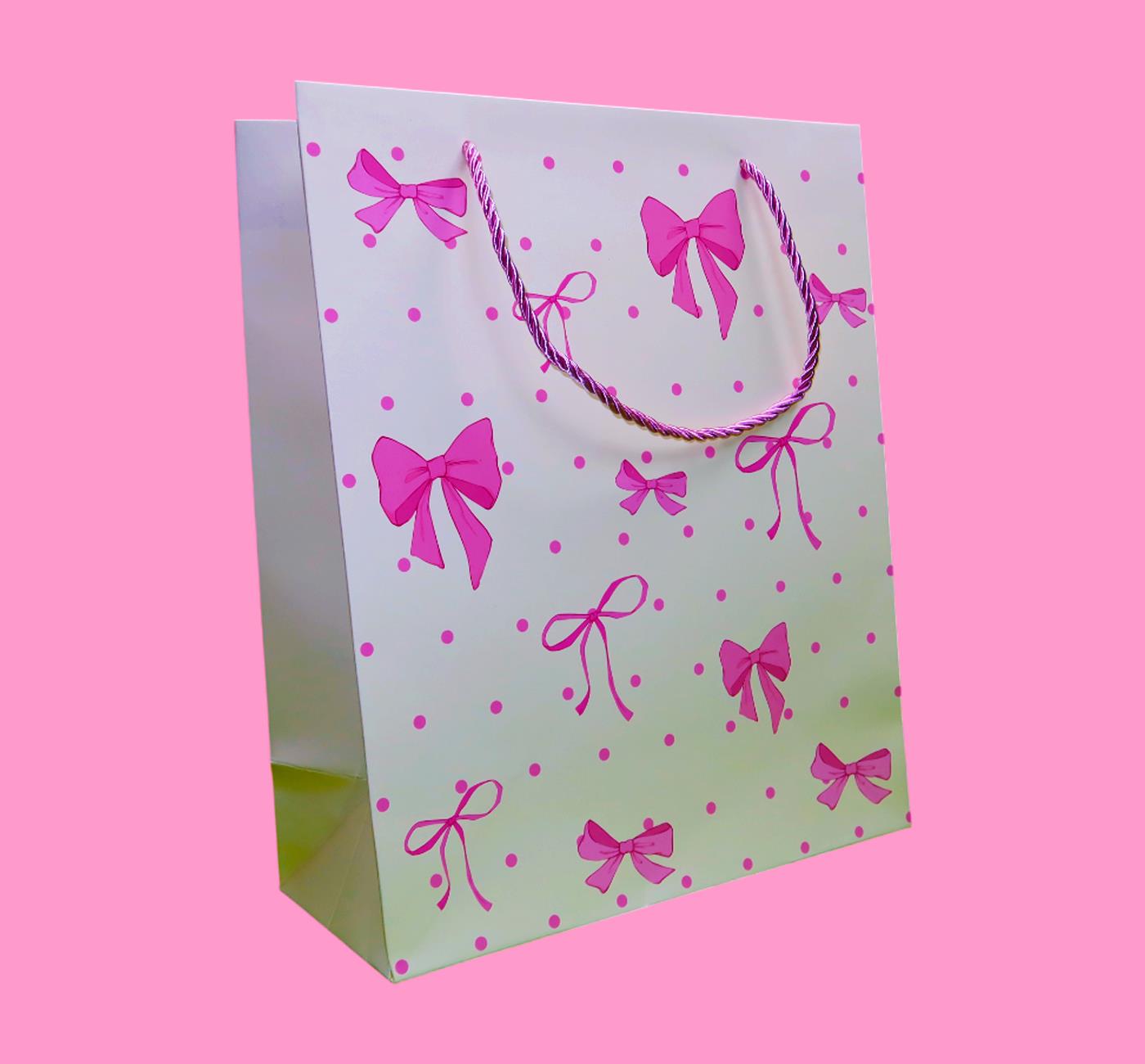 Bam 2100 Fiyonk Tasarımlı Karton Çanta 23x18x10 cm x12