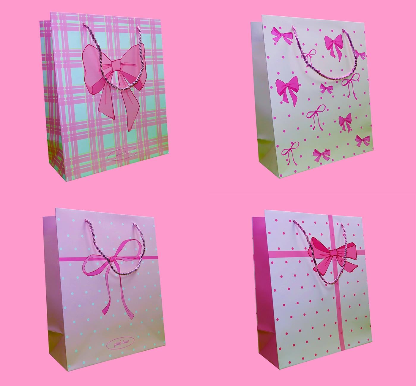 Bam 2101 Fiyonk Tasarımlı Karton Çanta 32x26x12 cm x12