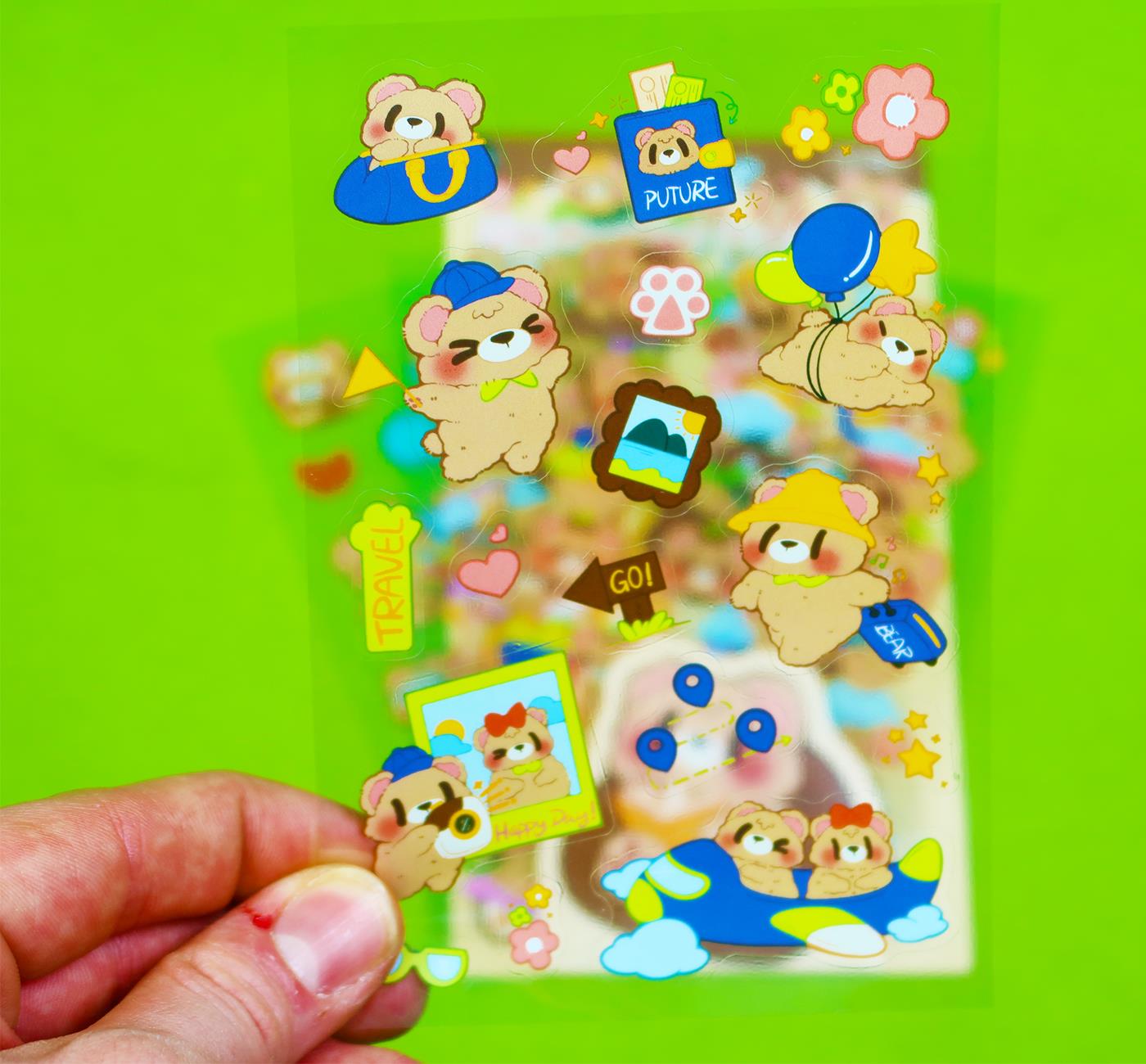 Bam 2110 Ayıcık Desenli 6lı Sticker x12 