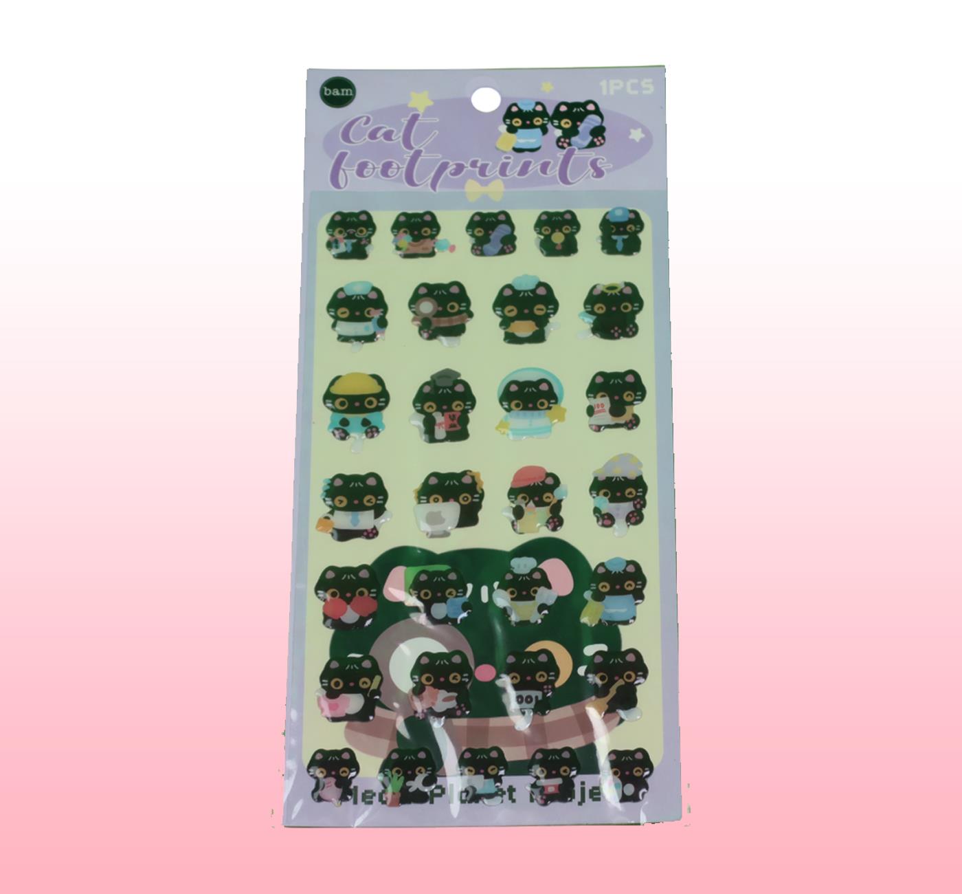 Bam 2113 4 Model Kedi Sticker x12