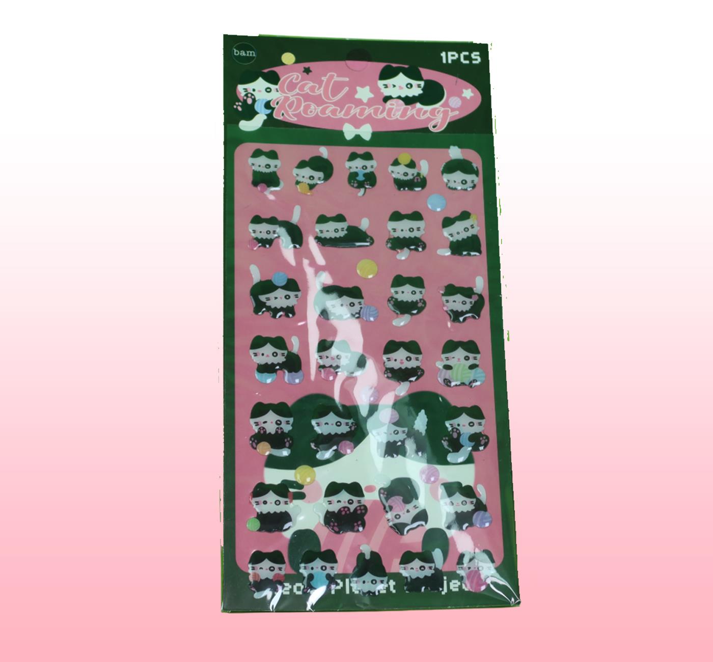 Bam 2113 4 Model Kedi Sticker x12