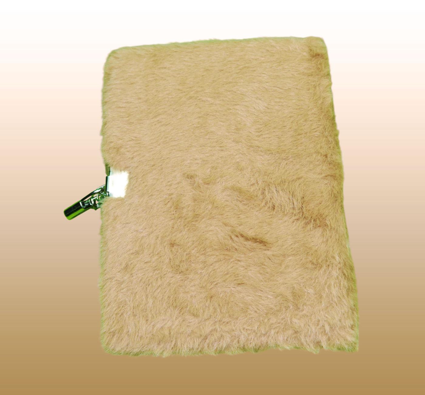 Bam 2120 80 Yaprak Çizgili Kilitli Çantalı Peluş Defter x4