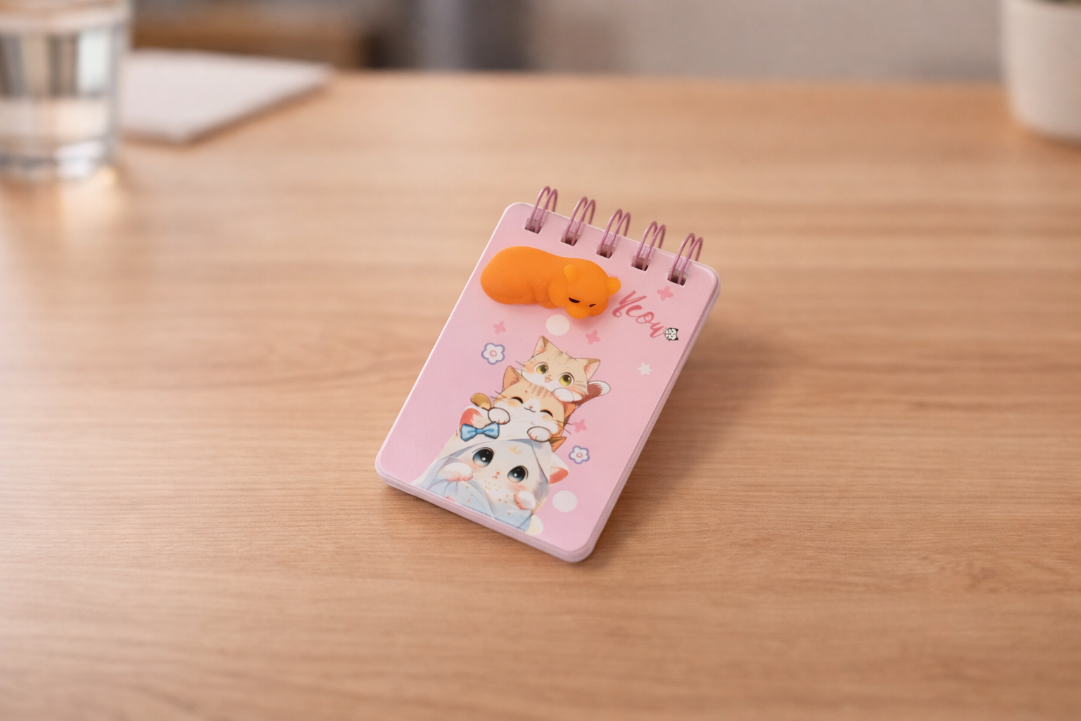 BAM 2201 Çizgili 80 Yaprak Moj Moj Kapaklı Defter 7,5X10,5 cm X16