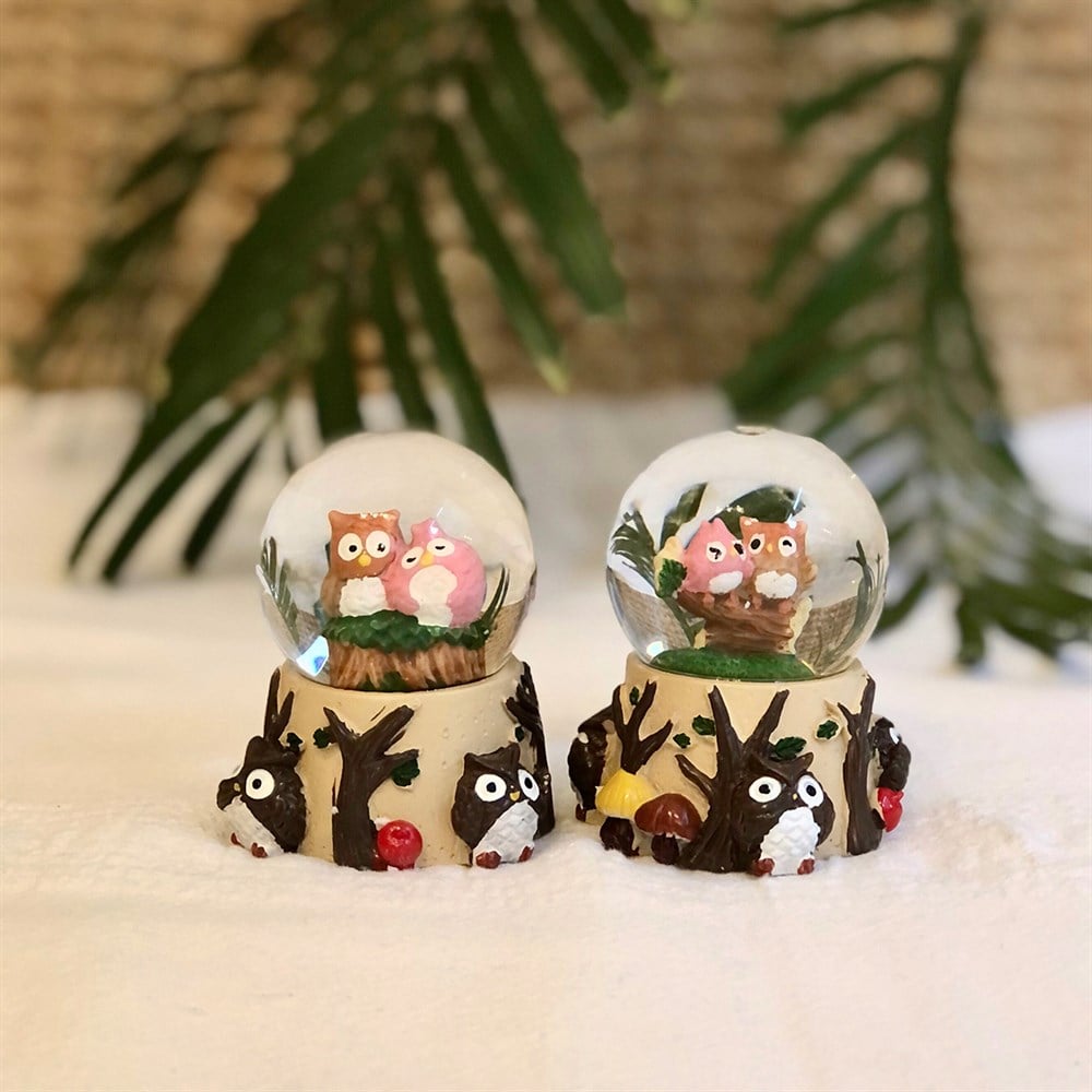 Baykuş Tasarımlı Mini Kar Küresi