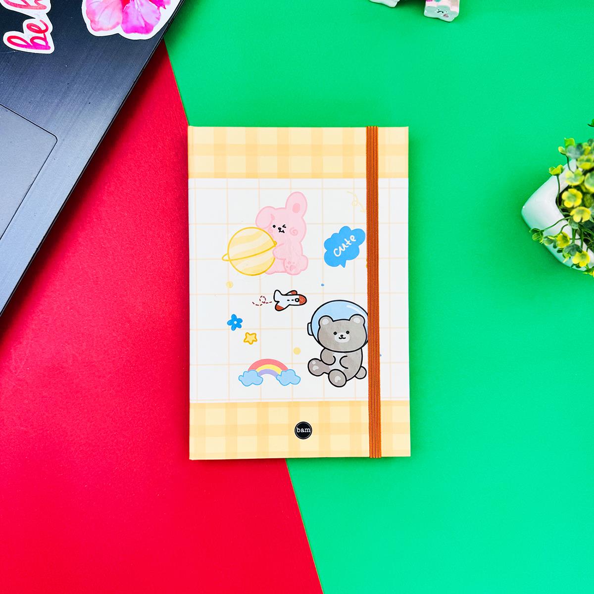 Bear Cute Tasarımlı Lastikli Defter