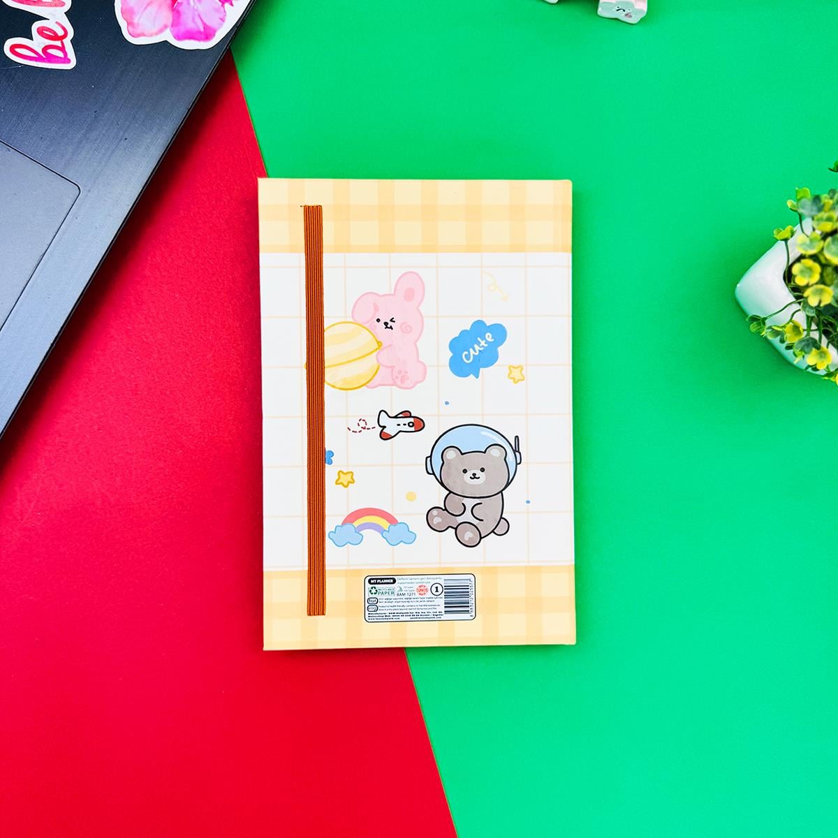 Bear Cute Tasarımlı Lastikli Defter