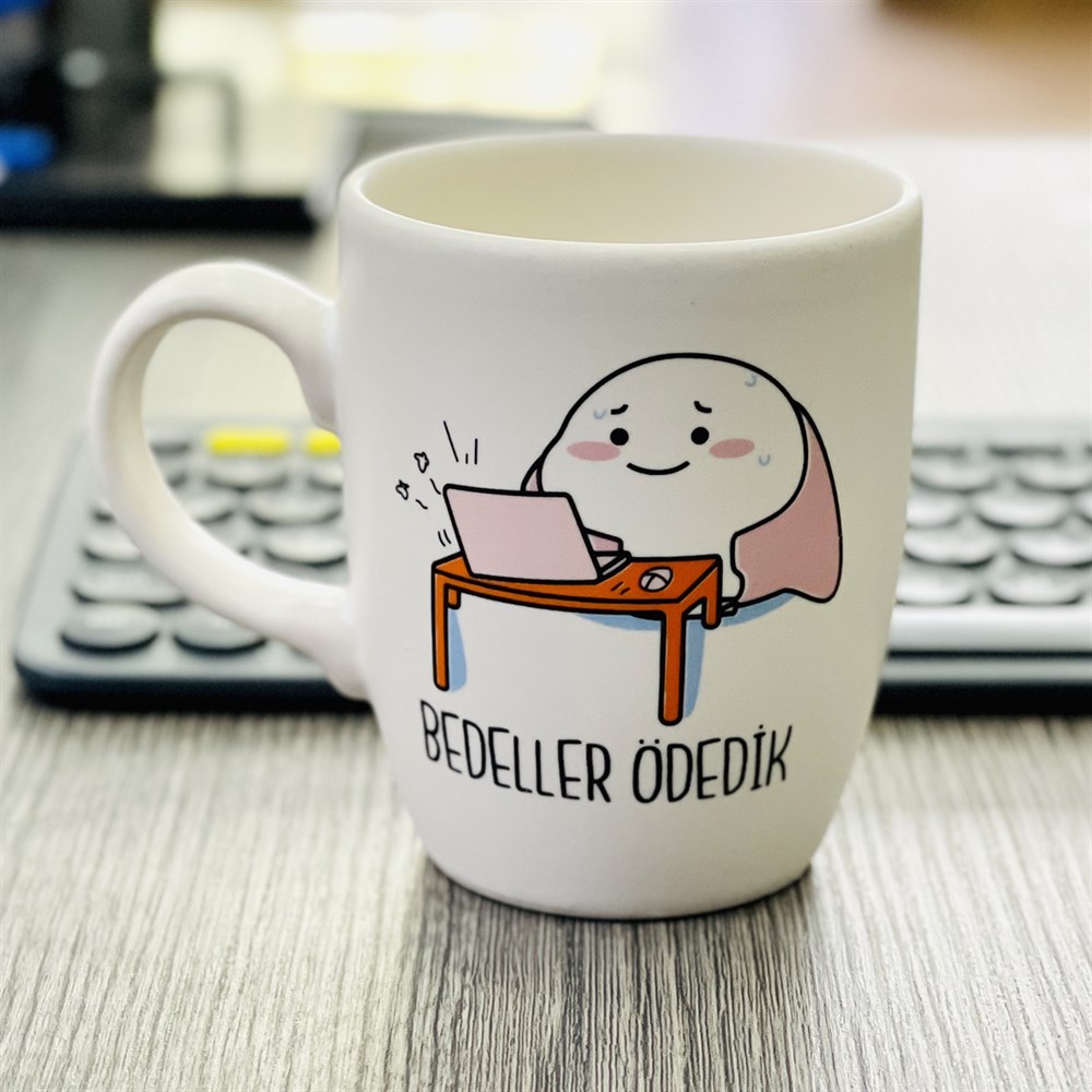 Bedeller Ödedik White Printed Mug