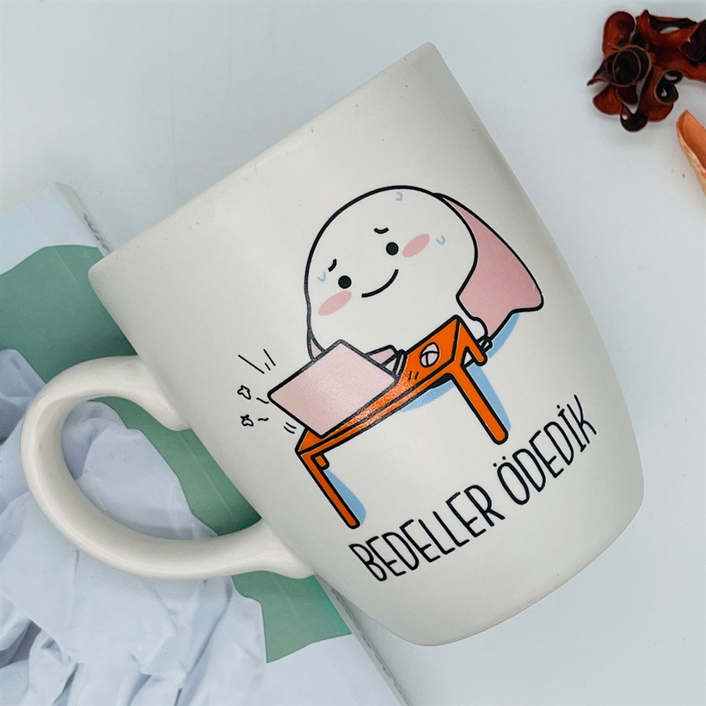 Bedeller Ödedik White Printed Mug