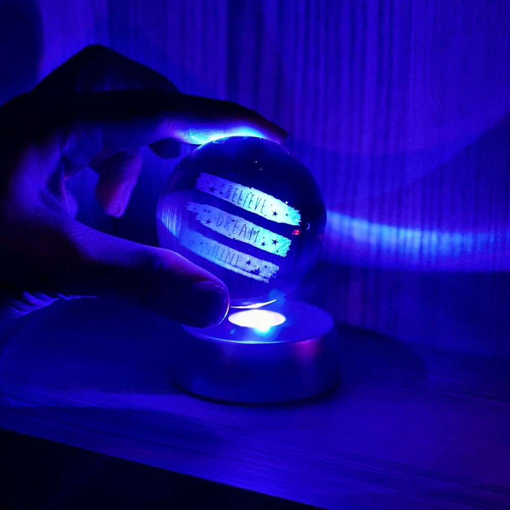 Believe Dream Shine 3D LED Glass Globe 6 Different Models