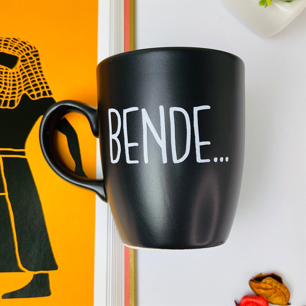 Bende... Tasarımlı Siyah Kupa Toptan
