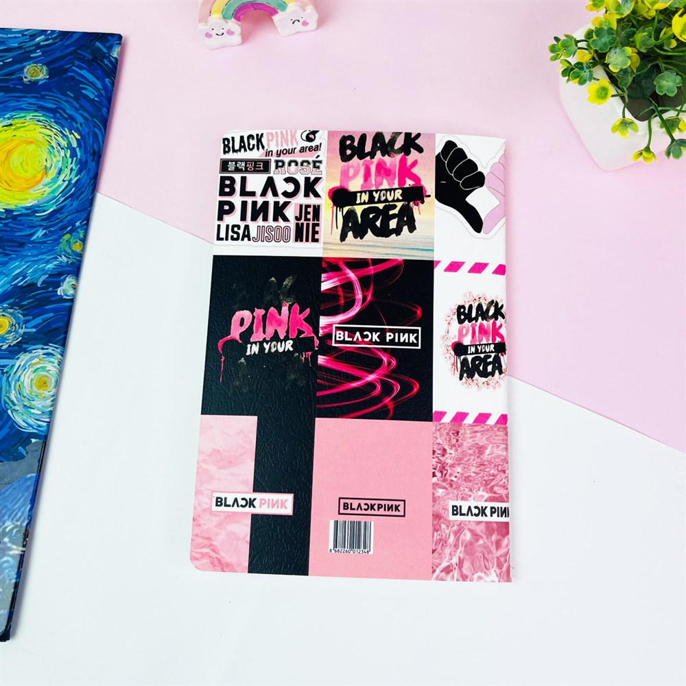 Black Pink Tasarımlı Terzi Dikişli Defter