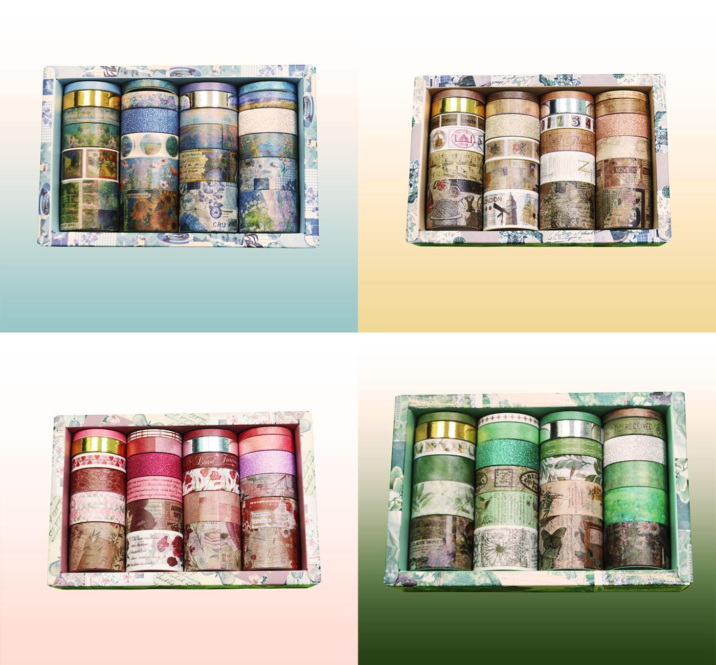 BM-2116 24'lü Yaldızlı Desenli Kağıt Bant x8