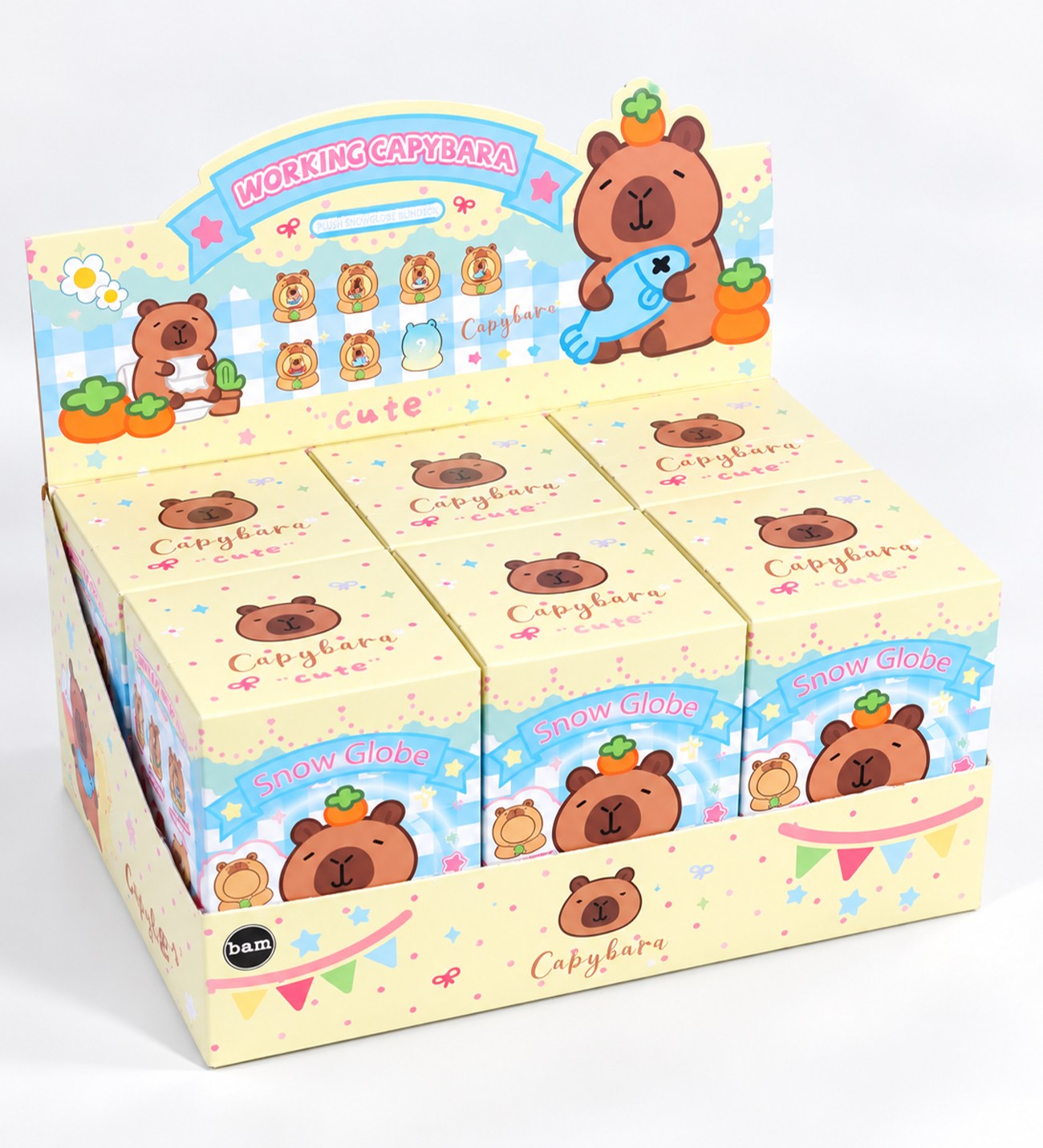 BM-2720 Capybara Midi Boy Peluşlu Işıklı Kar Küresi x 6