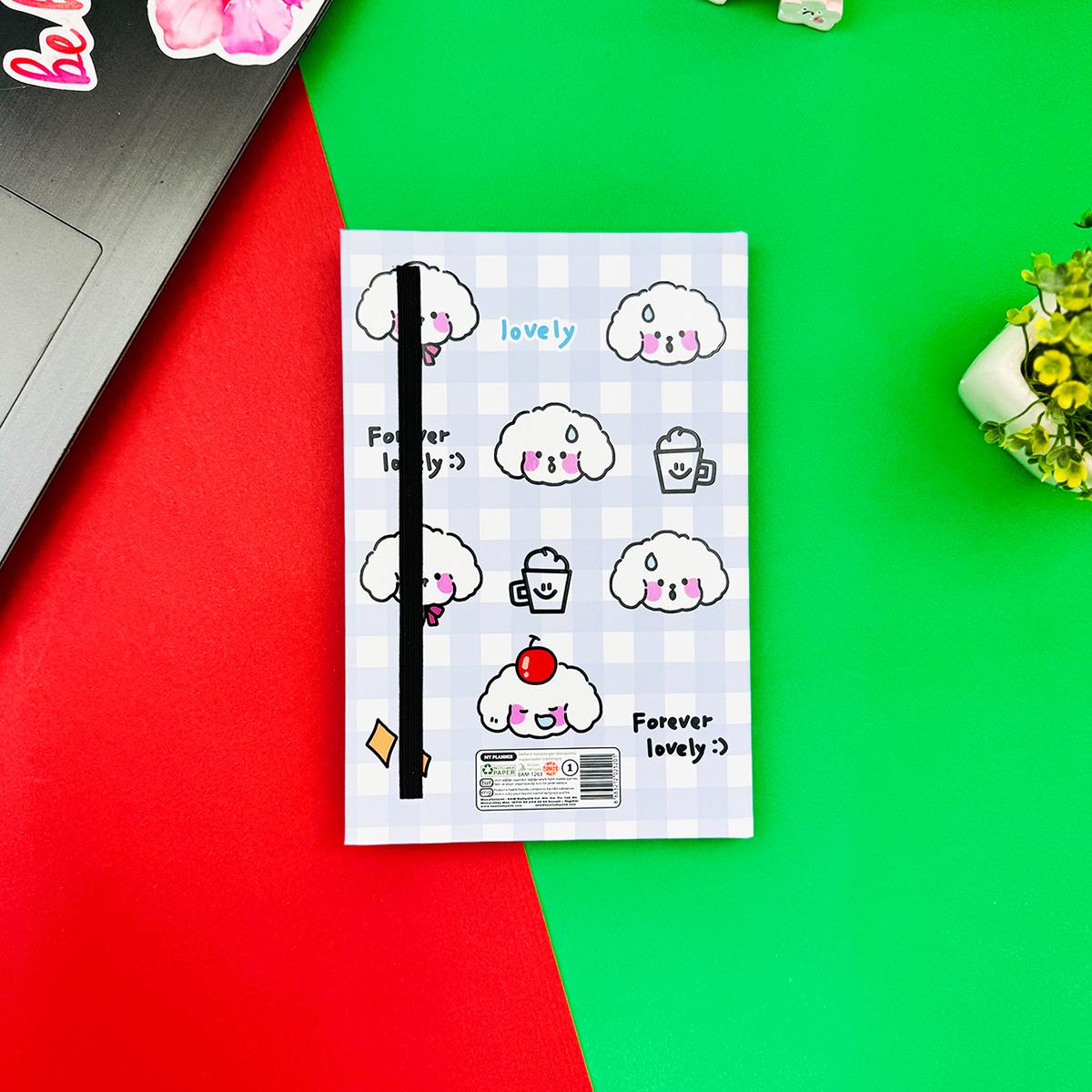 Bulut Kawaii Tasarımlı Lastikli Defter