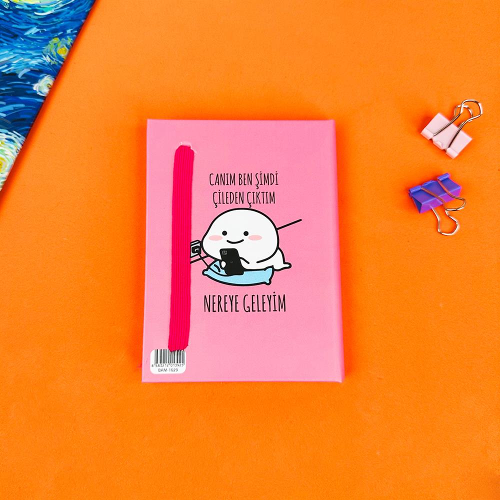 Canım Ben Şimdi Çileden Çıktım Tasarımlı Sert Kapaklı Mini Defter
