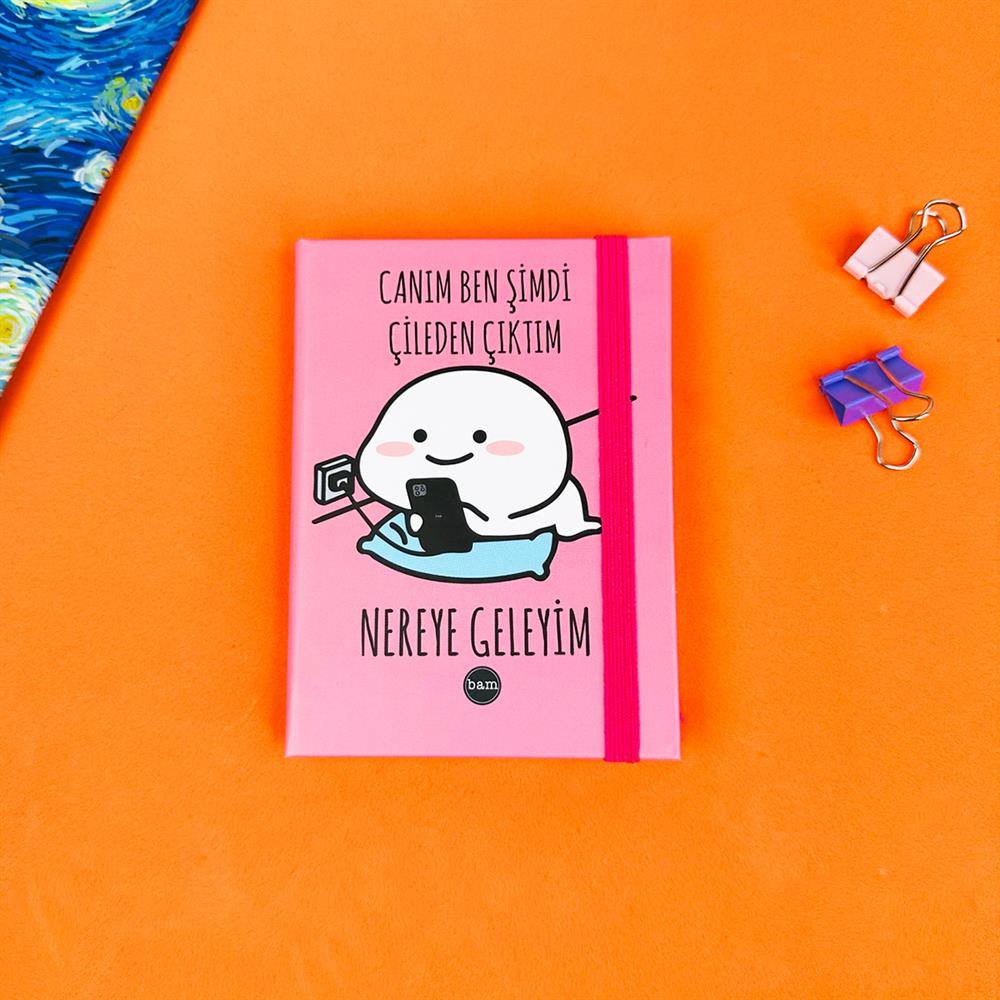 Canım Ben Şimdi Çileden Çıktım Tasarımlı Sert Kapaklı Mini Defter