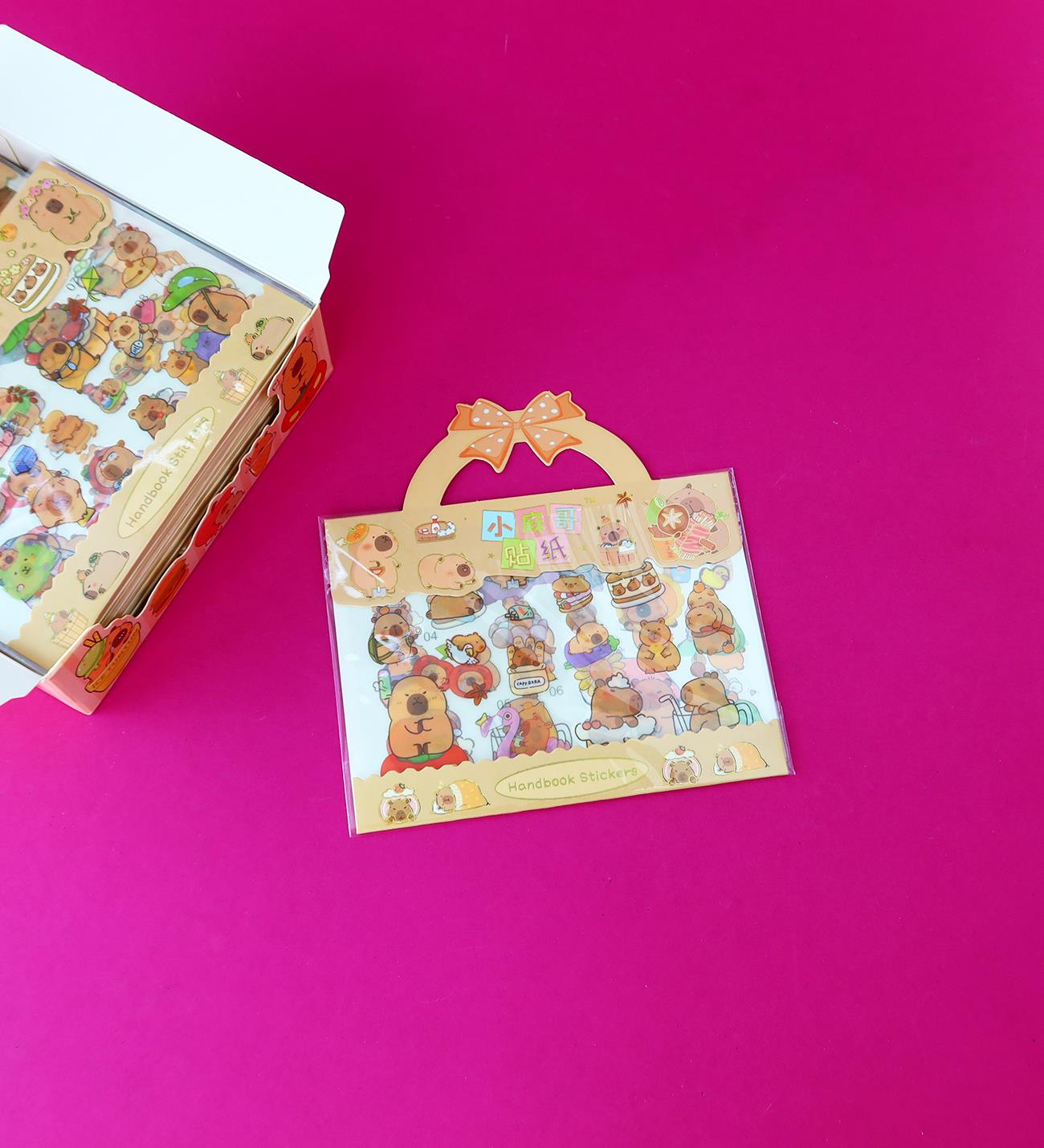 Capybara 3 Adet Şeffaf Sticker x30
