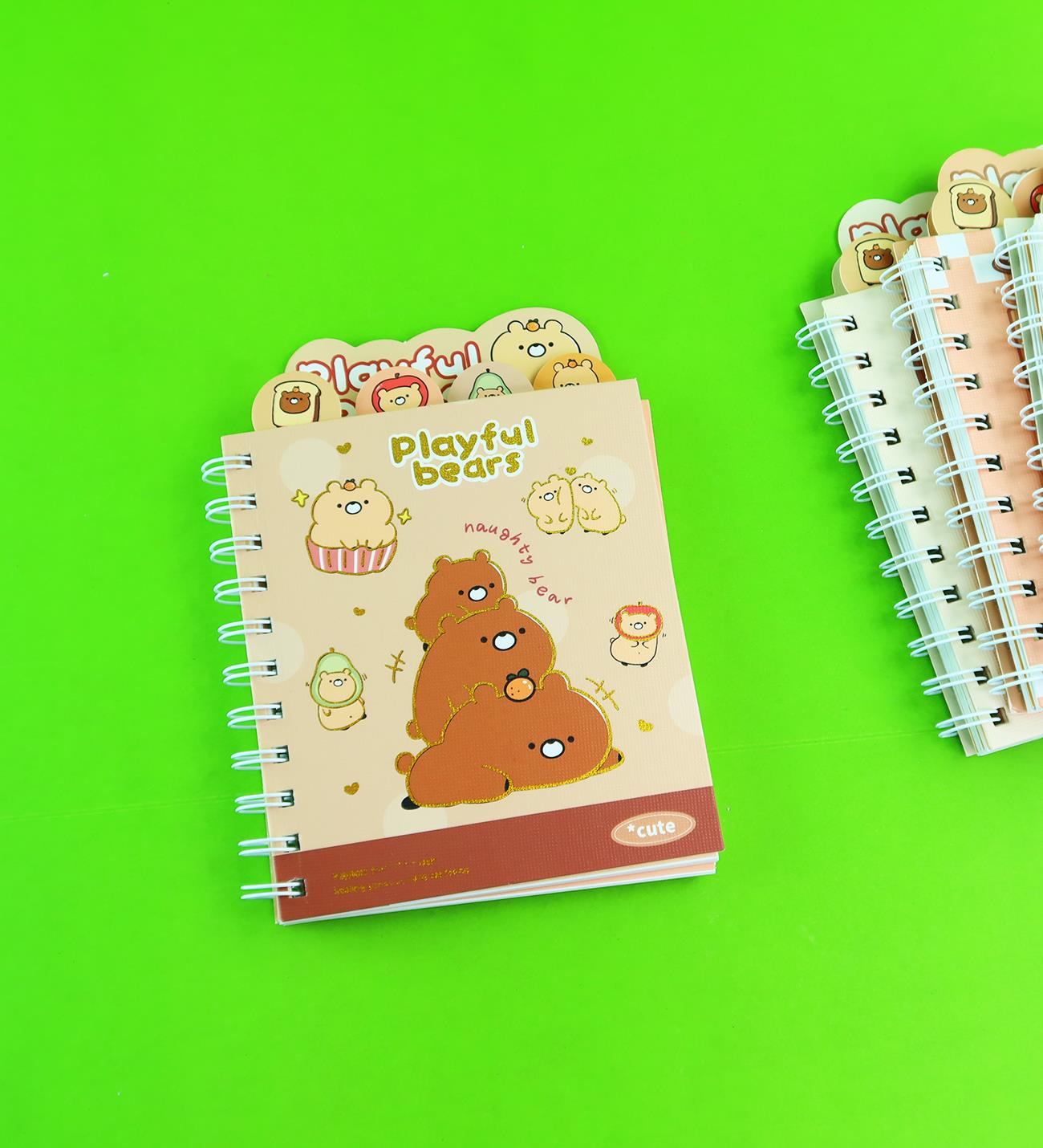 Capybara 4 Bölmeli Çizgili Defter 80 Yaprak x12