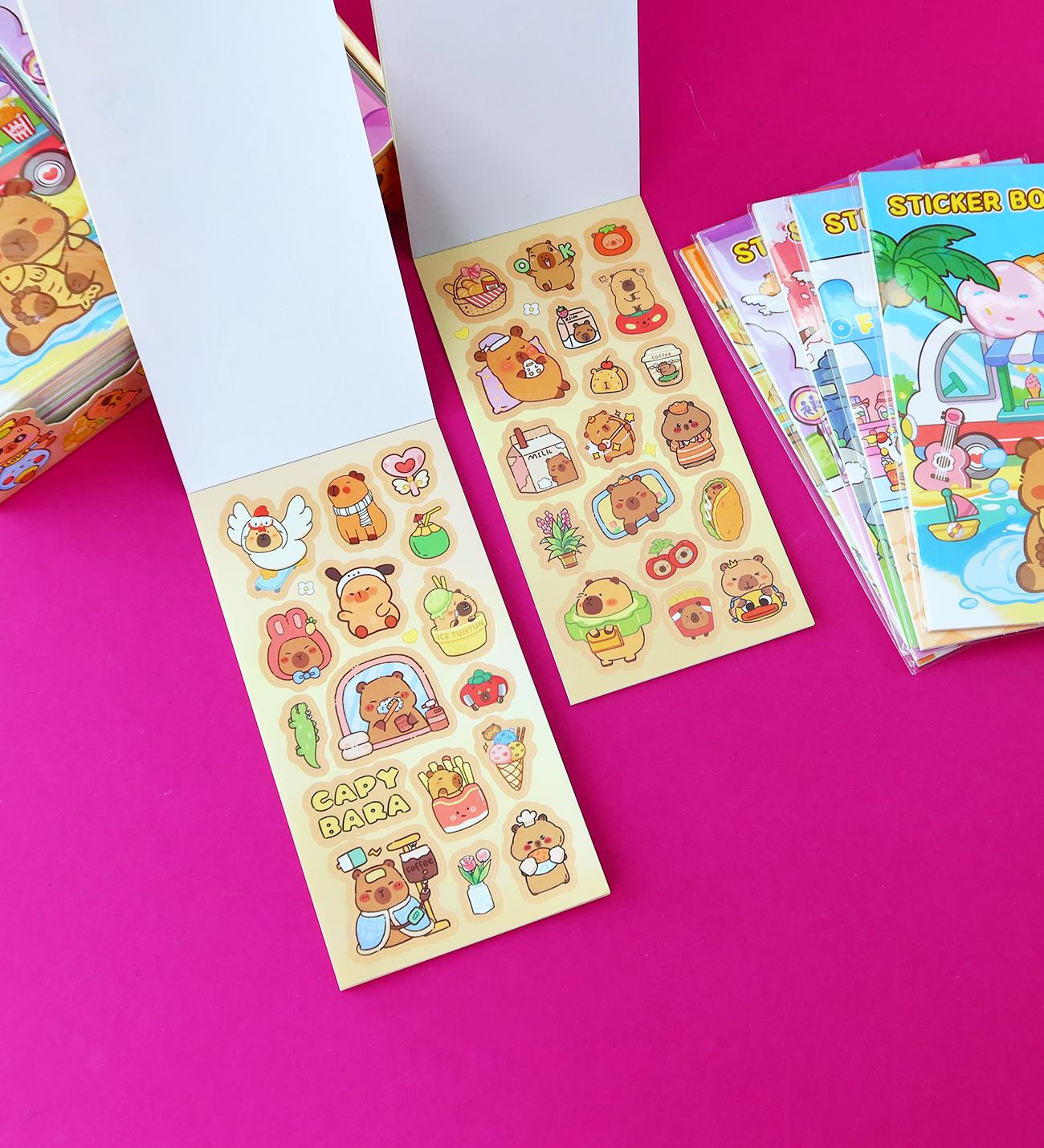 Capybara 6 Yaprak Sticker defter x48