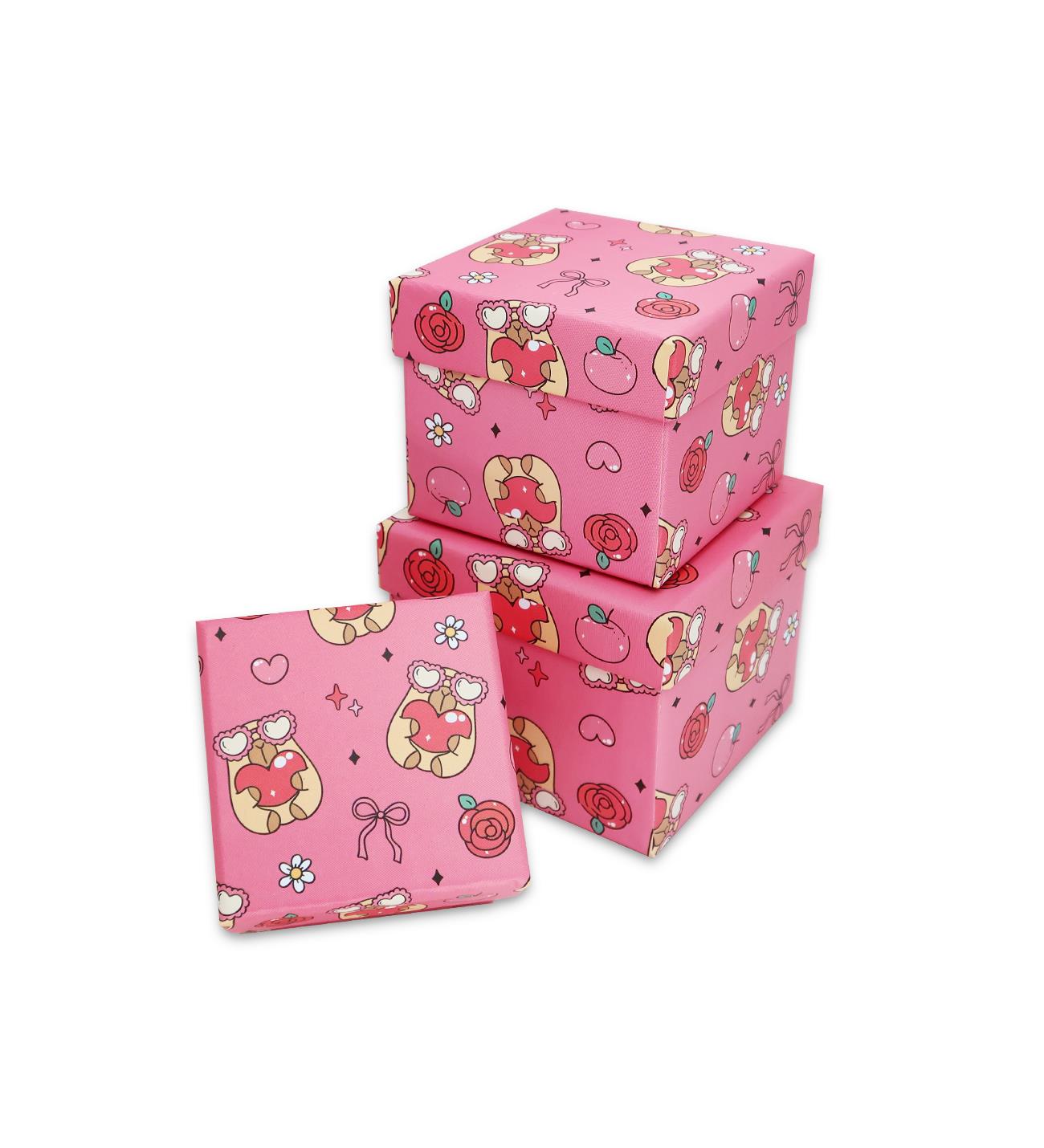 Capybara Fiyonk Tasarımlı 3'lü Mini Kutu 