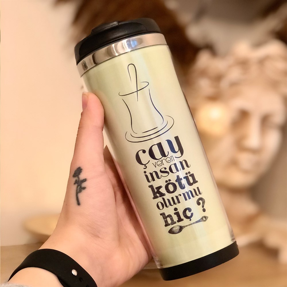 Çay Veren İnsan Kötü Olurmu Hiç Tasarımlı 400 Ml Mug Bardak